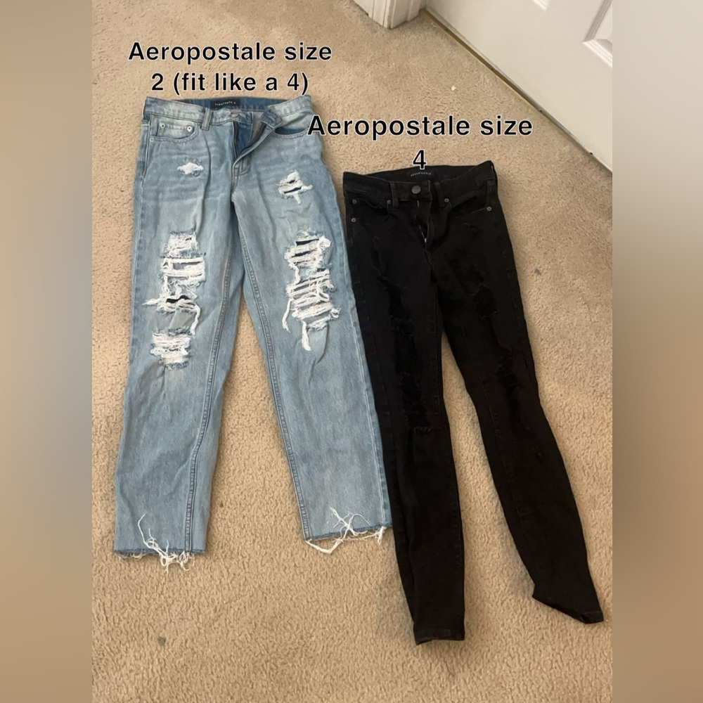 2 Aeropostale Jeans. Blue and black.